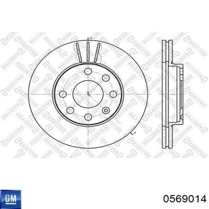 Тормоз дисковый передний General Motors 0569014 цена, от 22.03 USD