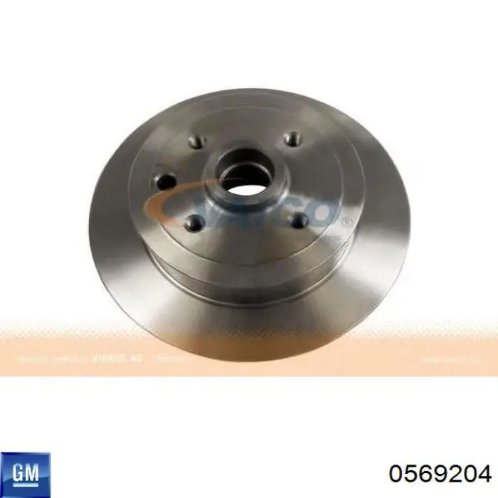 Тормозные диски 0569204 General Motors