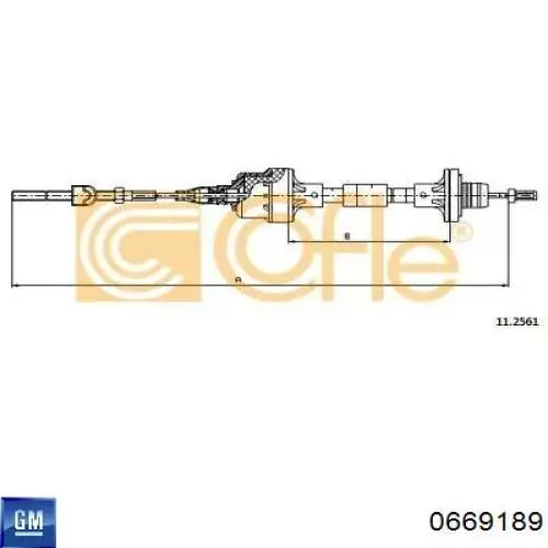 0669189 General Motors Трос сцепления