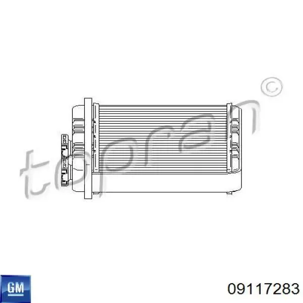 Радиатор печки (отопителя) General Motors 09117283 цена, от 30.95 USD