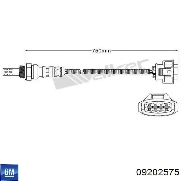 Лямбдазонд, датчик кислорода до катализатора General Motors 09202575 цена, от 50.63 USD