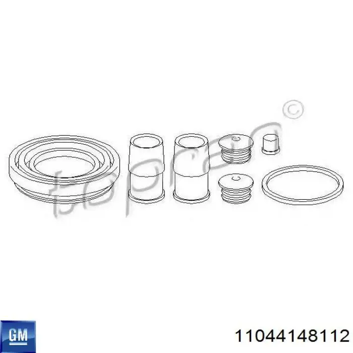 444874 Peugeot/Citroen Ремкомплект суппорта тормозного, переднего