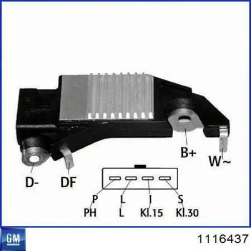 1116437 General Motors реле-регулятор генератора (реле зарядки)