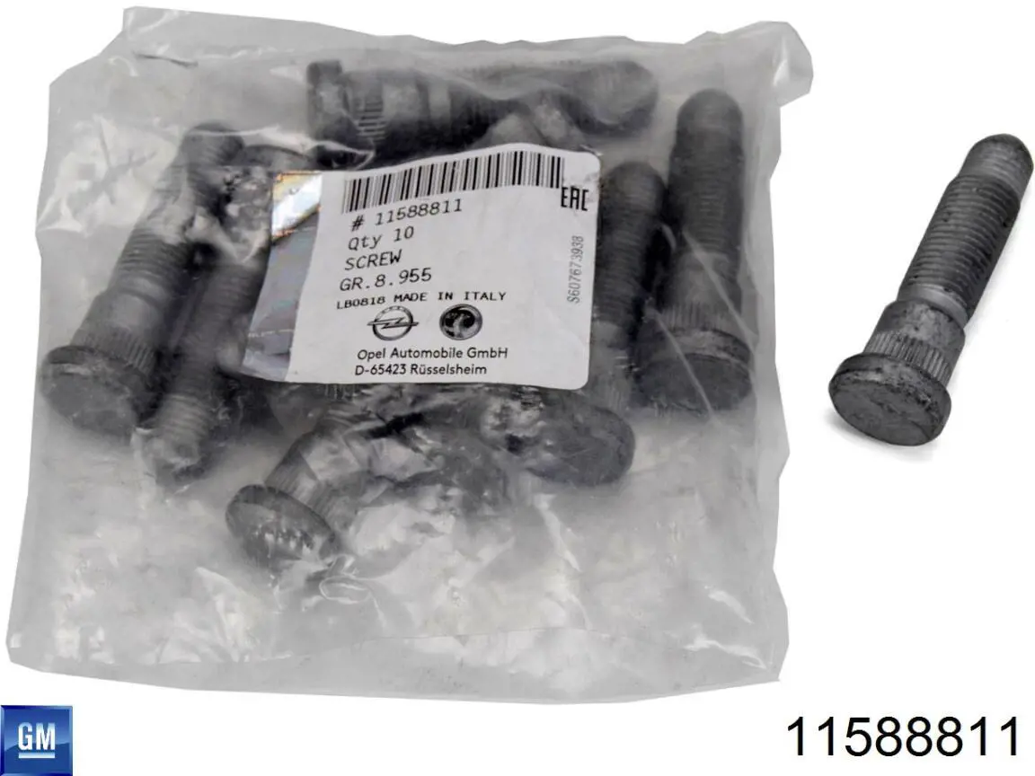 11588811 General Motors Parafuso de roda