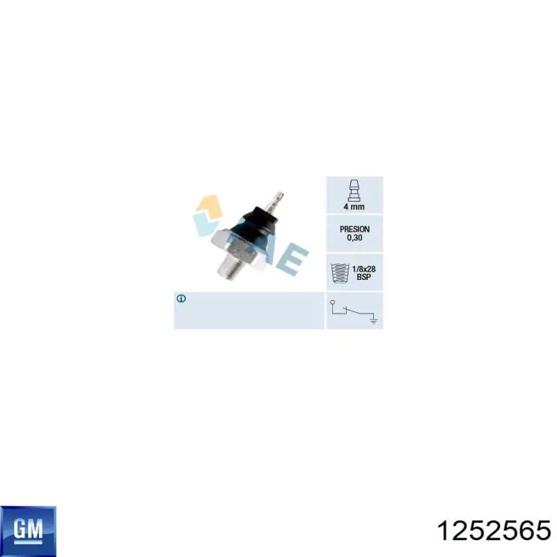 Манометры (указатель давления масла) General Motors 1252565 цена, от 3.80 USD