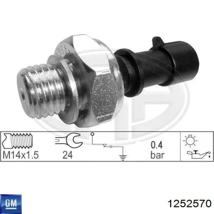Купить 1252570 General Motors Датчик давления масла