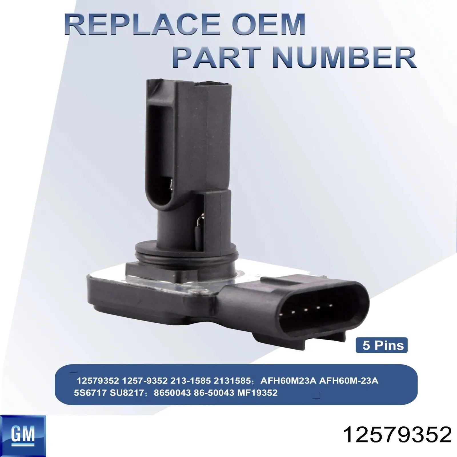 Датчик массового расхода воздуха General Motors 12579352 цена, от 77.31 USD