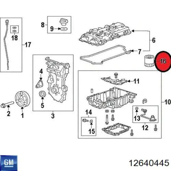 Фильтр очистки масла центробежный General Motors 12640445 цена, от 8.55 USD