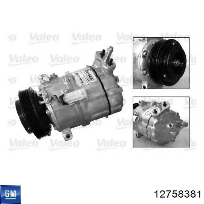Компрессор системы кондиционирования General Motors 12758381 цена, от 260.22 USD