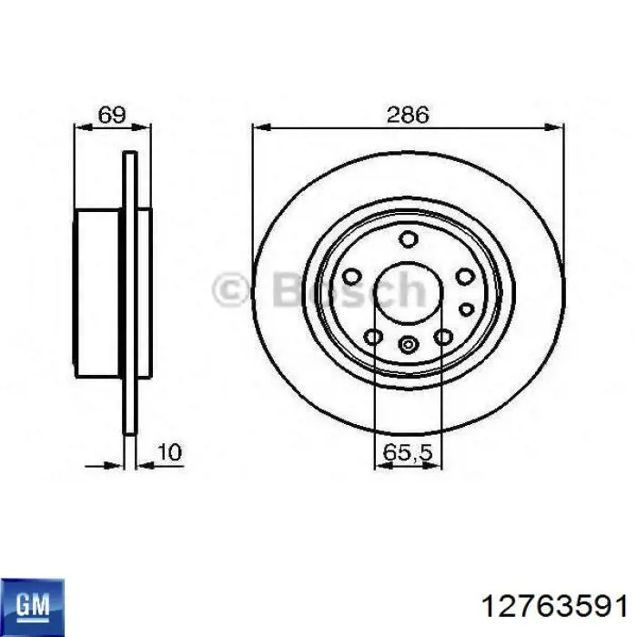 12763591 General Motors Дисковый тормоз