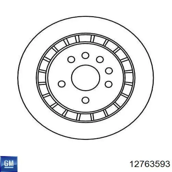 Купить 12763593 General Motors Диск тормозной задний