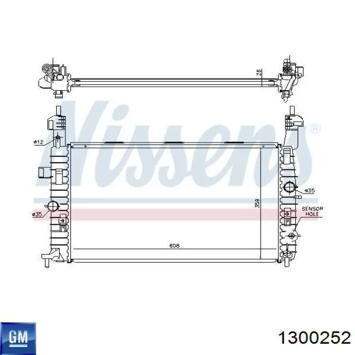 Радиатор 1300252 General Motors