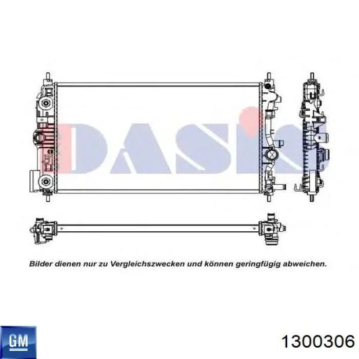 Радиатор охлаждения двигателя General Motors 1300306 цена, от 94.46 USD