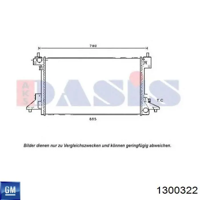 1300322 General Motors Радиатор основной