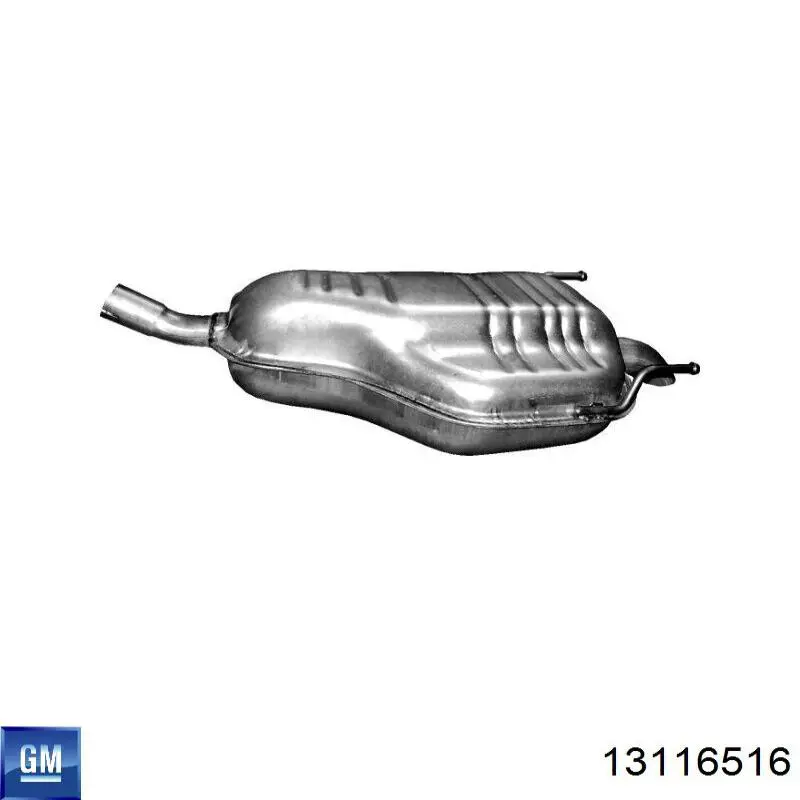 Глушитель, задняя часть 13116519 General Motors