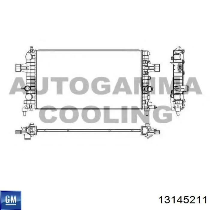 Радиатор охлаждения двигателя General Motors 13145211 цена, от 49.38 USD