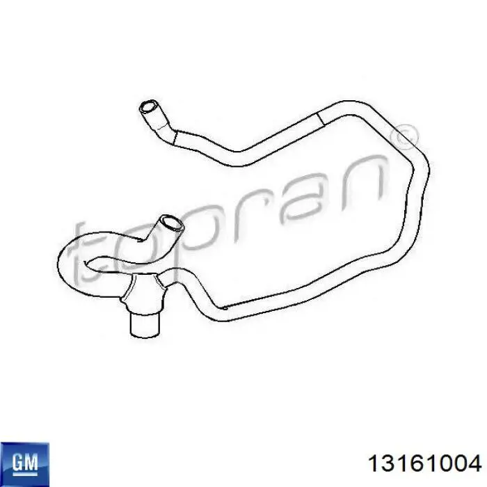 Нижний шлаг радиатора охлаждения 13161004 General Motors