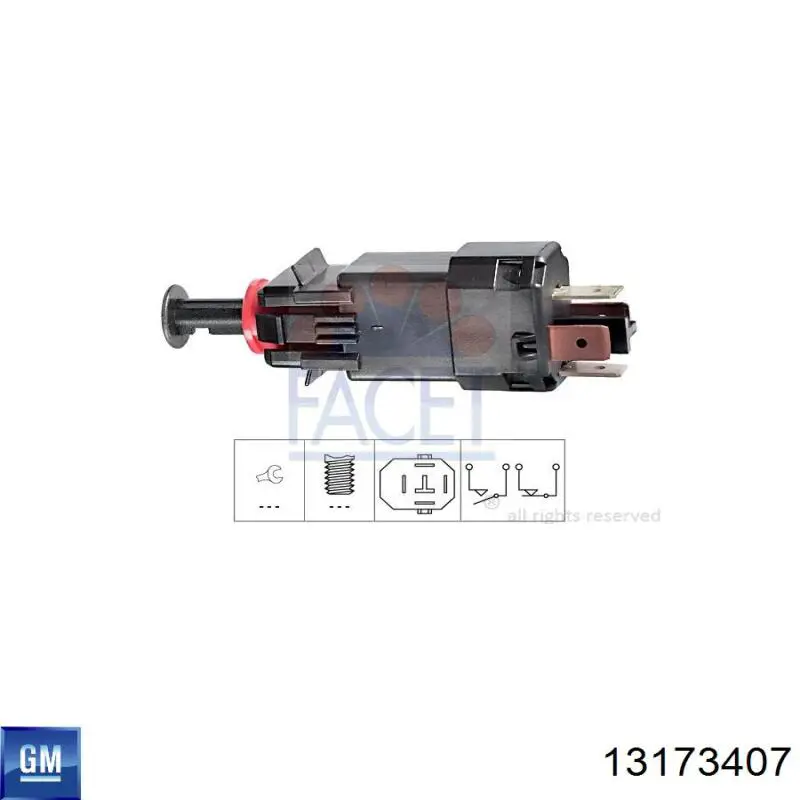 Купить 13173407 General Motors Лягушка стоп сигнала
