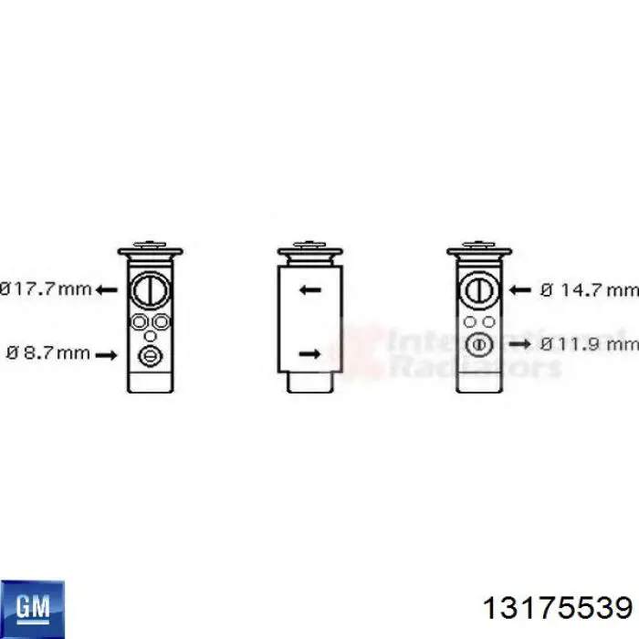 Клапан TRV кондиционера 13175539 General Motors