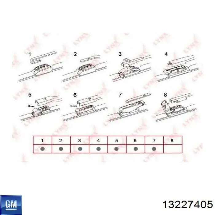 Щетка-дворник лобового стекла, пассажирская General Motors 13227405 цена, от 10.79 USD