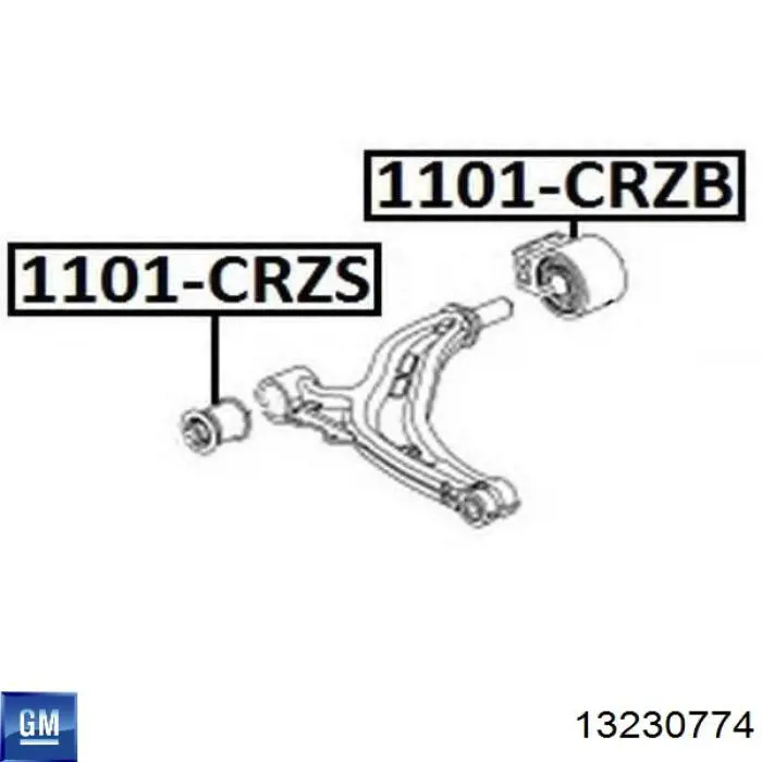 Купить 13230774 General Motors Сайлентблок нижний передней подвески