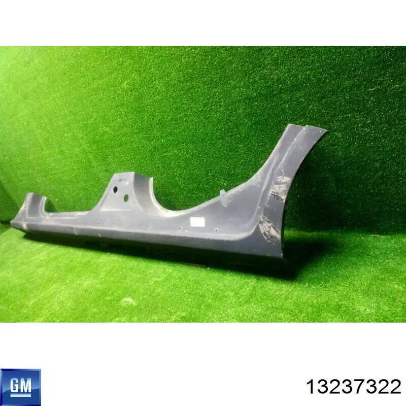 13237322 Peugeot/Citroen placa sobreposta (moldura externa esquerda de acesso)