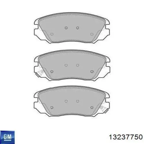 Передние тормозные колодки 13237750 General Motors