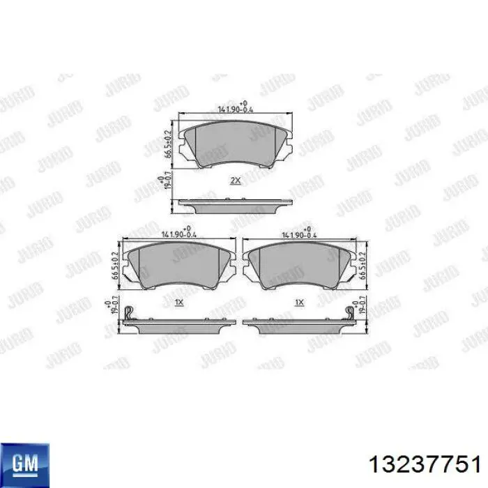 Купить 13237751 General Motors Колодки тормозные