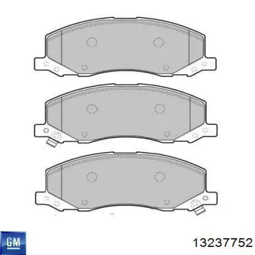 13237752 General Motors Колодки передние