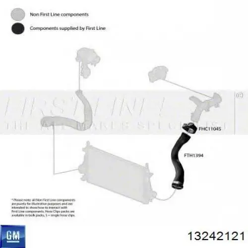 13242121 General Motors Патрубок интеркуллера