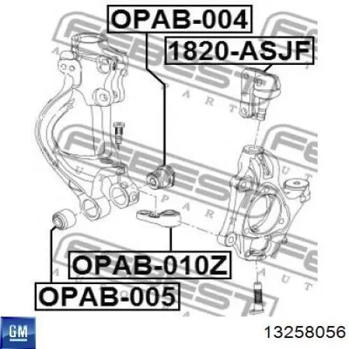 Купить 13258056 General Motors Верхняя шаровая опора