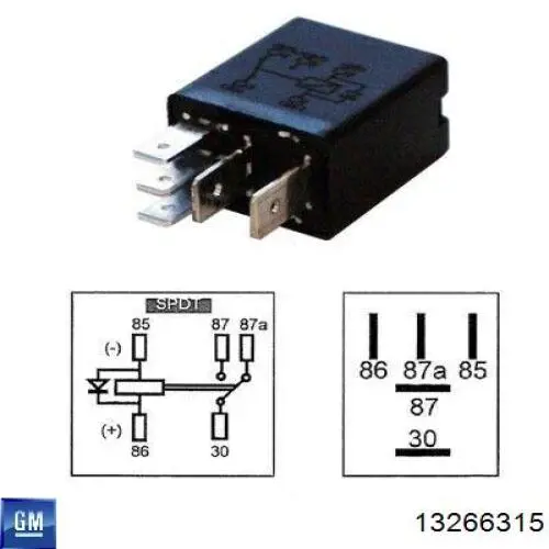 13266315 General Motors relê elétrico multifuncional