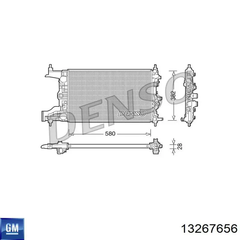 Радиатор охлаждения двигателя General Motors 13267656 цена, от 83.56 USD
