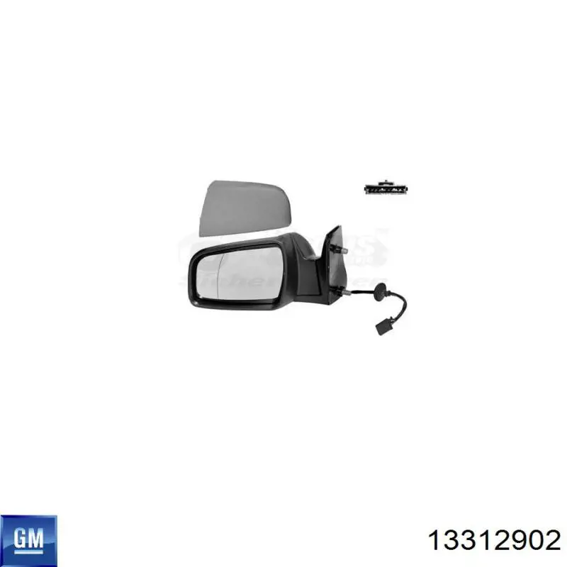 Левое боковое зеркало 13312902 Opel