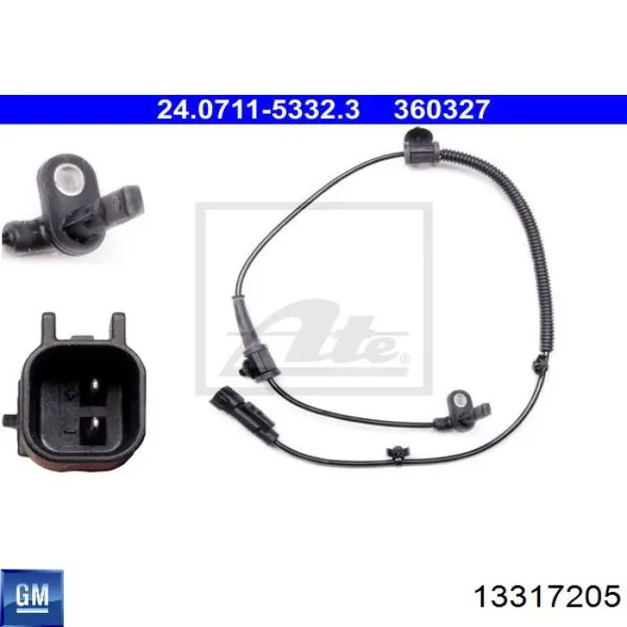 Датчик АБС задний 13317205 General Motors