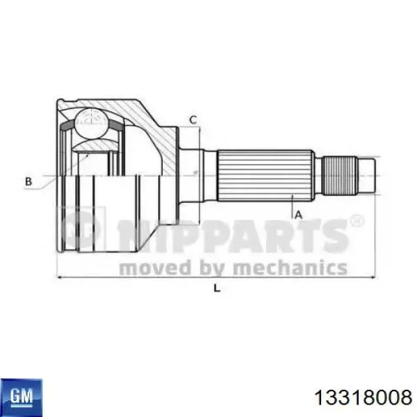 Граната колесная General Motors 13318008 цена, от 46.32 USD