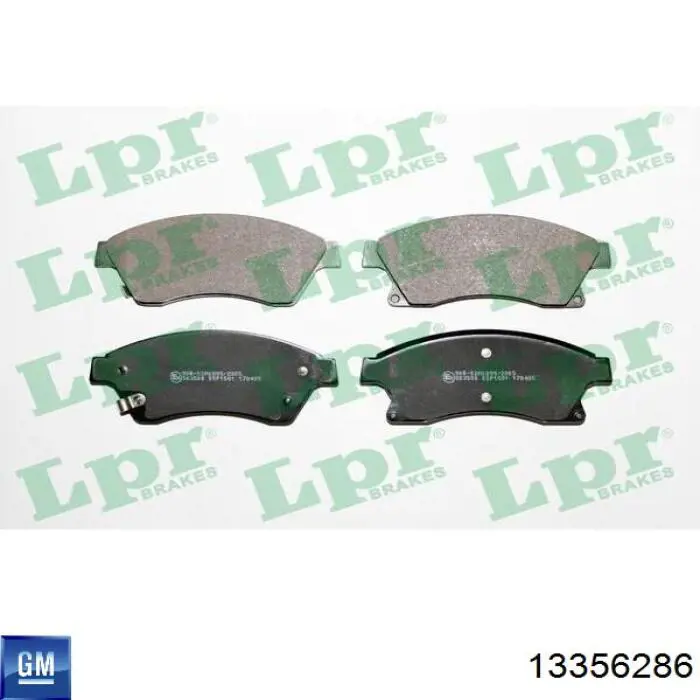 Передние тормозные колодки 13356286 General Motors