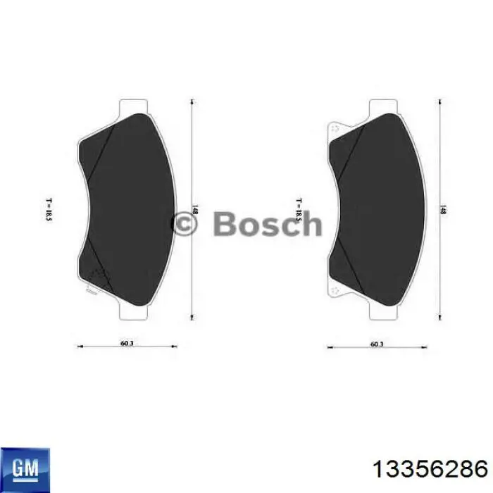 Колодки General Motors 13356286 цена, от 19.81 USD
