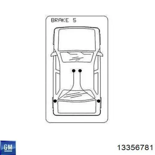 Задний правый трос ручника 13356781 General Motors