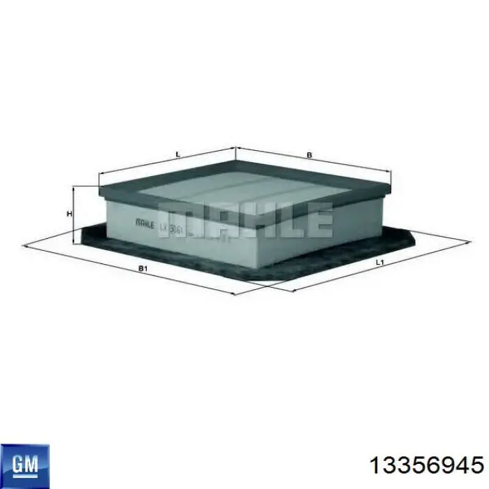Элемент воздушного фильтра General Motors 13356945 цена, от 9.01 USD