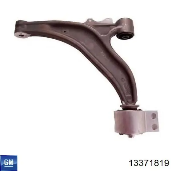 13371819 Peugeot/Citroen braço oscilante inferior direito de suspensão dianteira