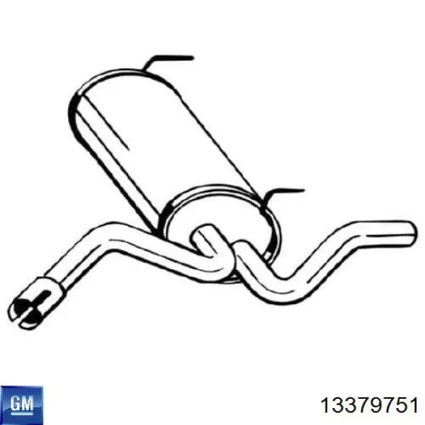 852653 Opel глушитель, задняя часть
