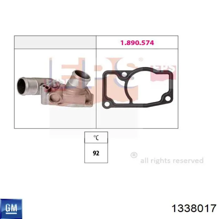 1338017 General Motors Авто термостат