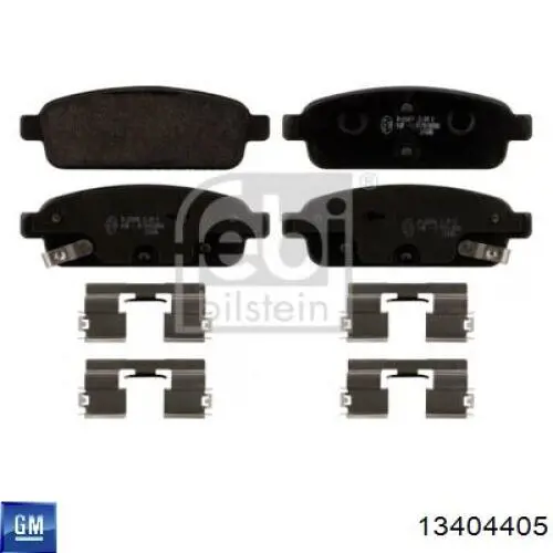 Купить 13404405 General Motors Колодки тормозные задние, дисковые