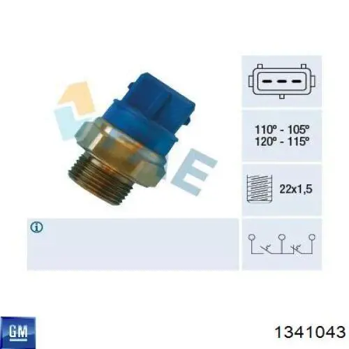 Датчик температуры радиатора General Motors 1341043 цена, от 14.16 USD