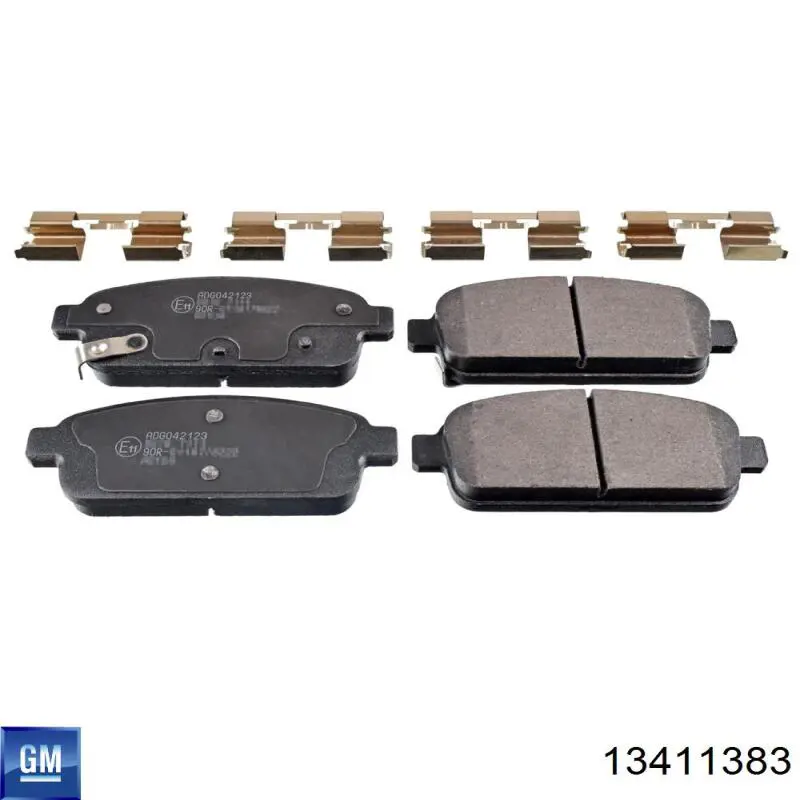 Задние тормозные колодки 13411383 General Motors