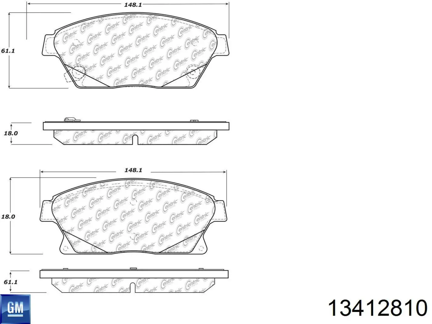13412810 General Motors Колодки передние