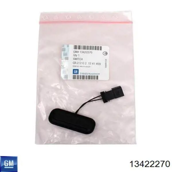 13422270 General Motors botão de acionamento do fecho de tampa de porta-malas (de 3ª/5ª porta (de tampa de alcapão)