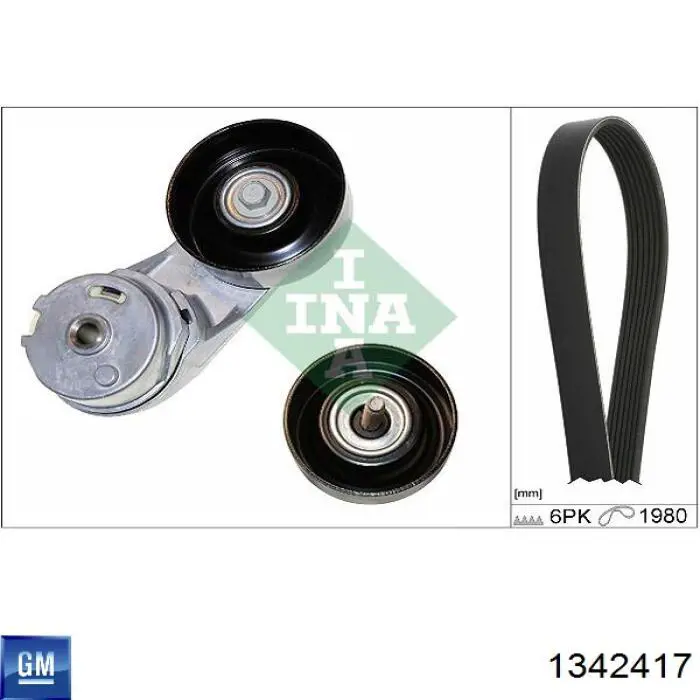 1342417 General Motors Поликлиновый ремень