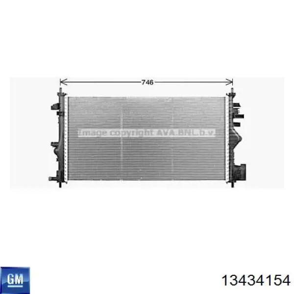 Радиатор 13434154 General Motors